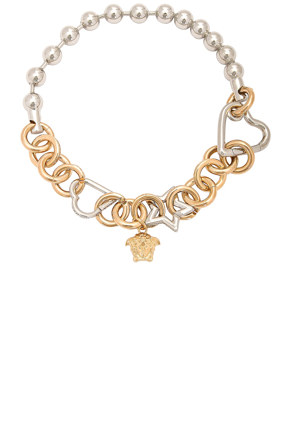 Image 1 of VERSACE Medusa Chain Necklace in Palladio & Oro