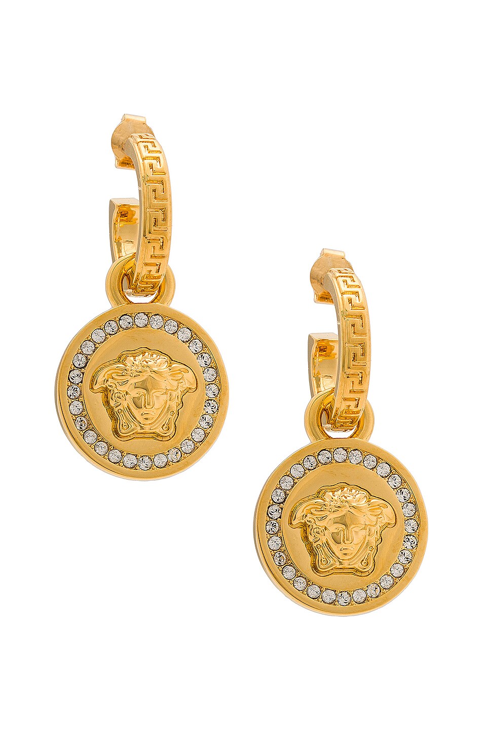 Image 1 of VERSACE Dangle Earrings in White Gold