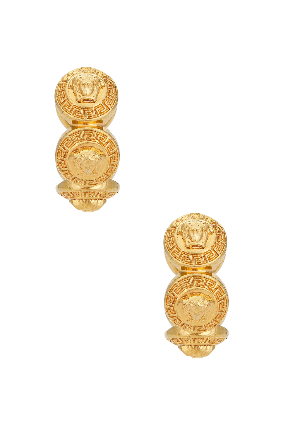 Image 1 of VERSACE Textured Earrings in Gold