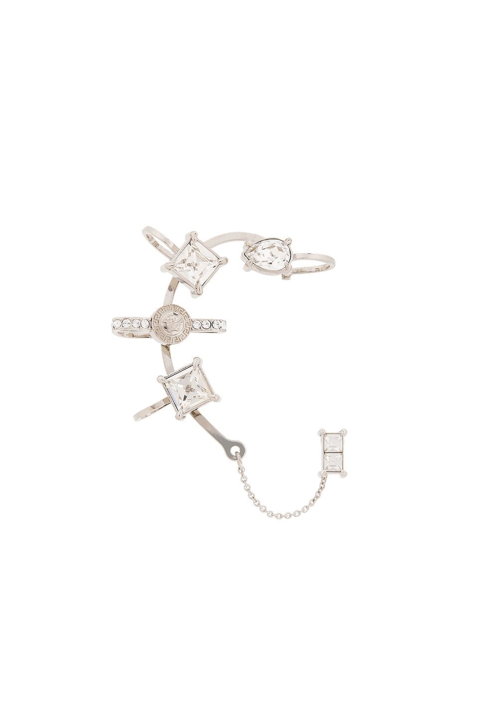 Image 1 of VERSACE Earcuff in Palladium & Crystal