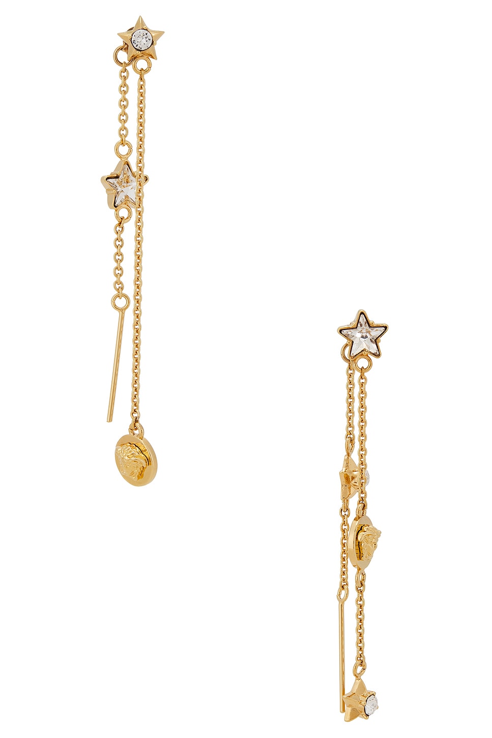 Image 1 of VERSACE Drop Earrings in Versace Gold & Crystal