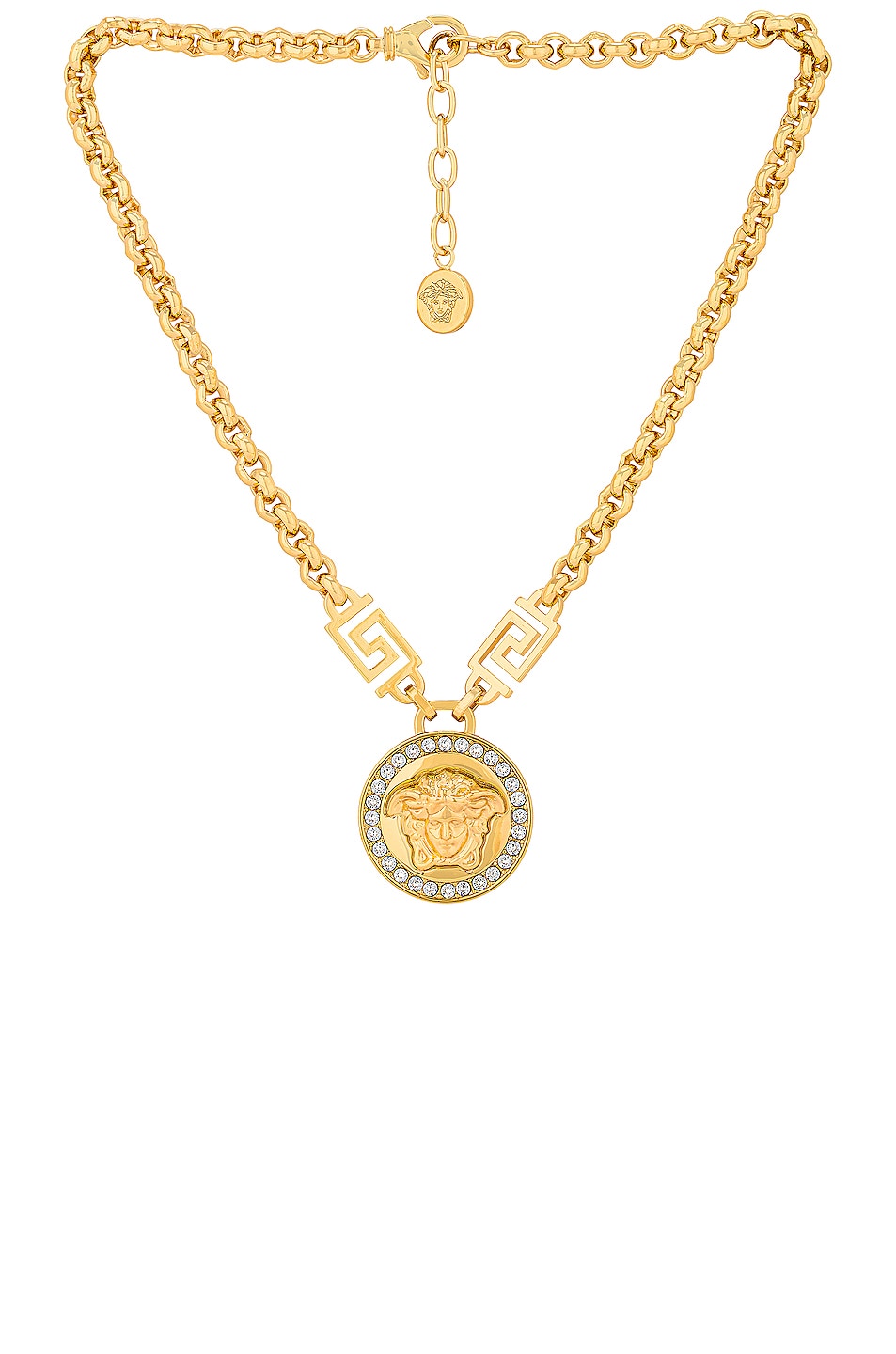 Image 1 of VERSACE Medusa Pendant Necklace in Bianco & Oro