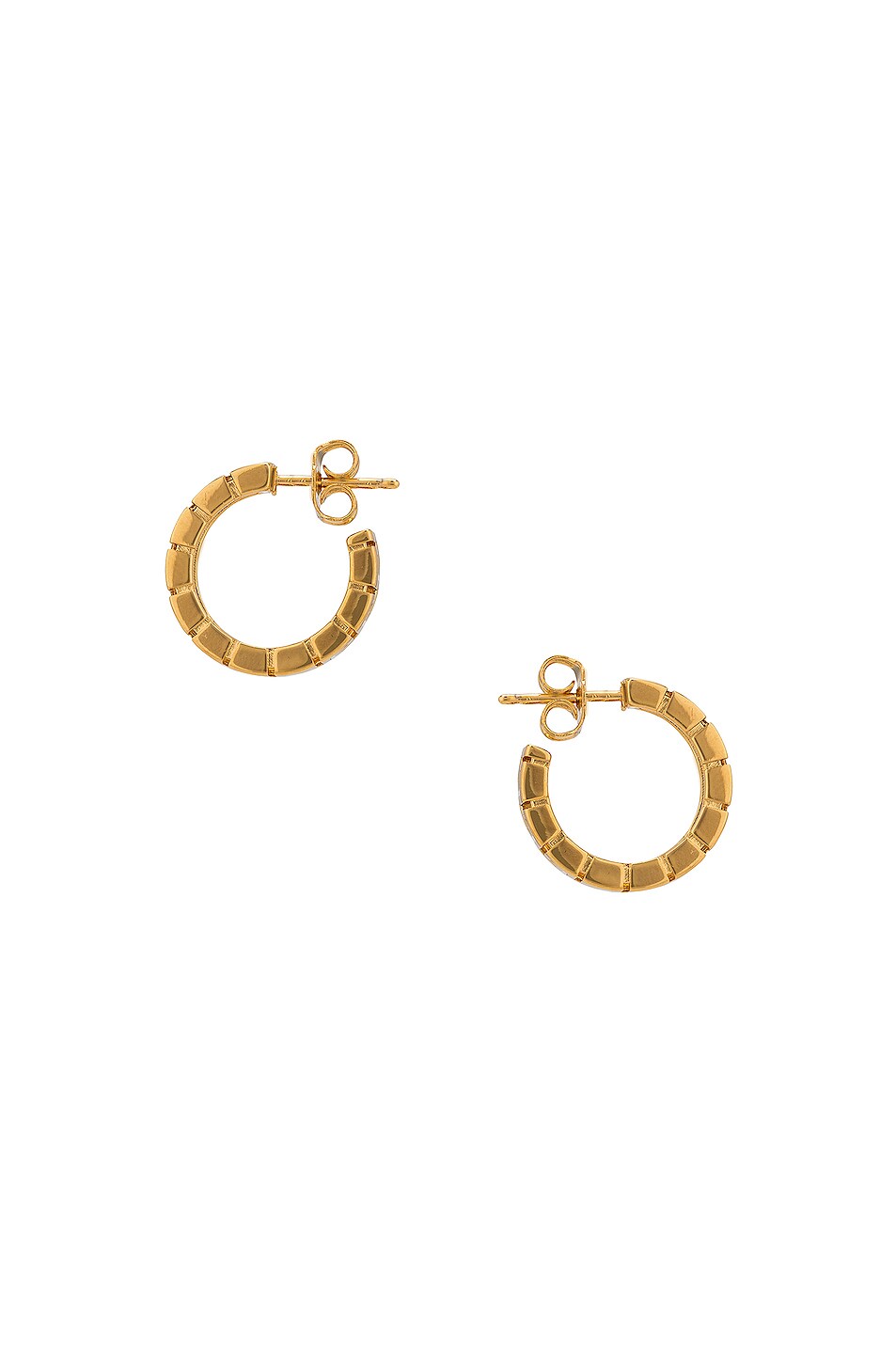 Image 1 of VERSACE Logo Hoop Earrings in Oro