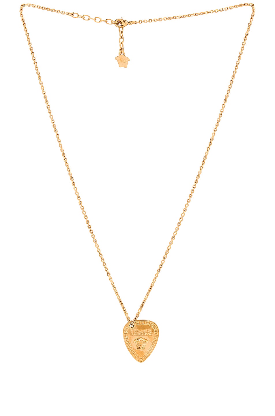Image 1 of VERSACE Medusa Guitar Pick Necklace in Oro