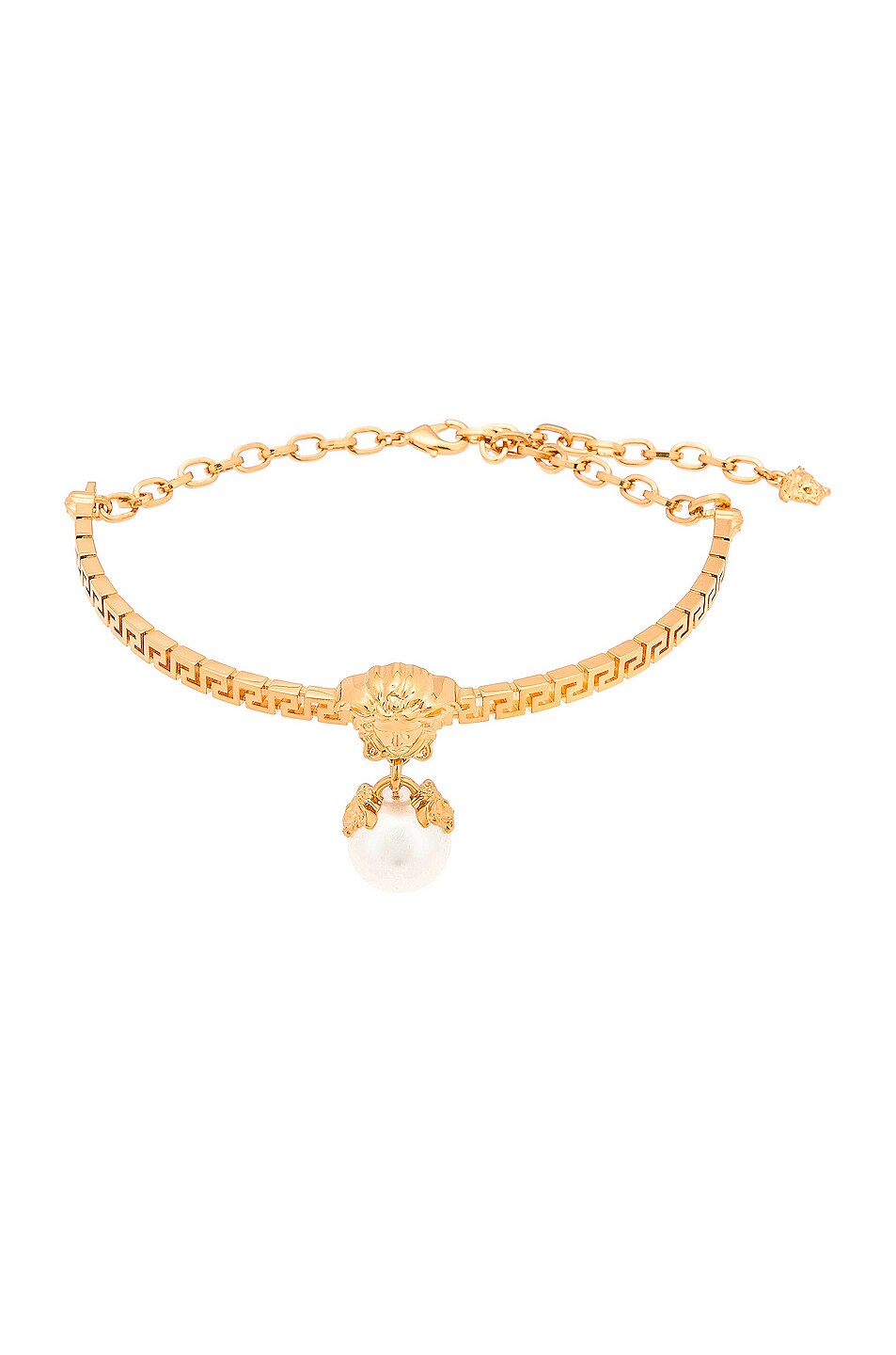 Image 1 of VERSACE Medusa Pearl Necklace in Oro & Bianco
