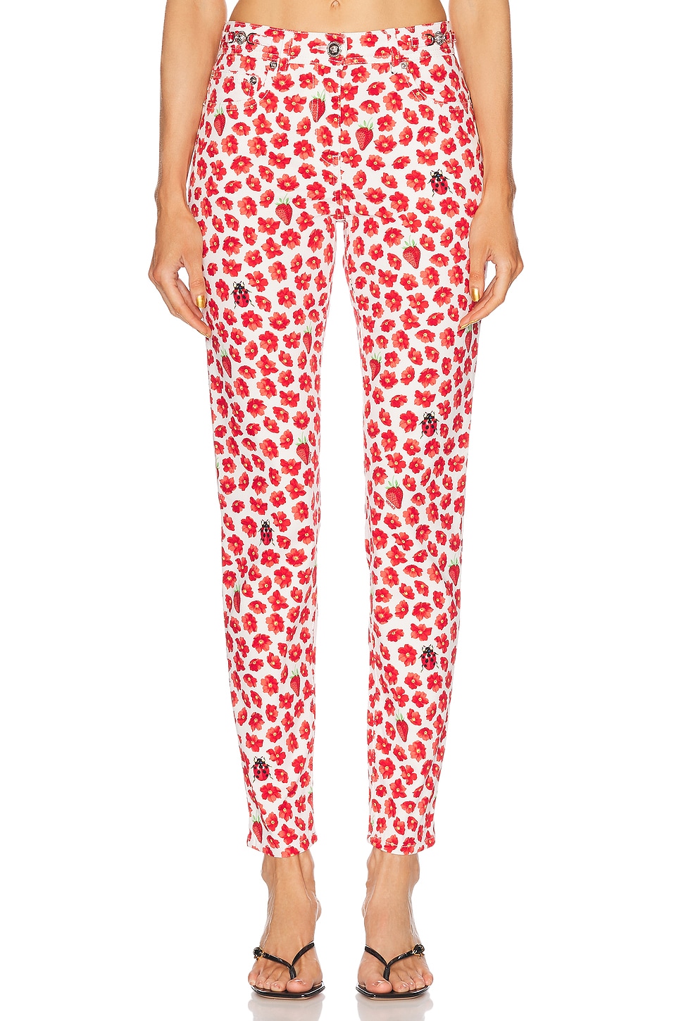 High Waisted Pant in Red
