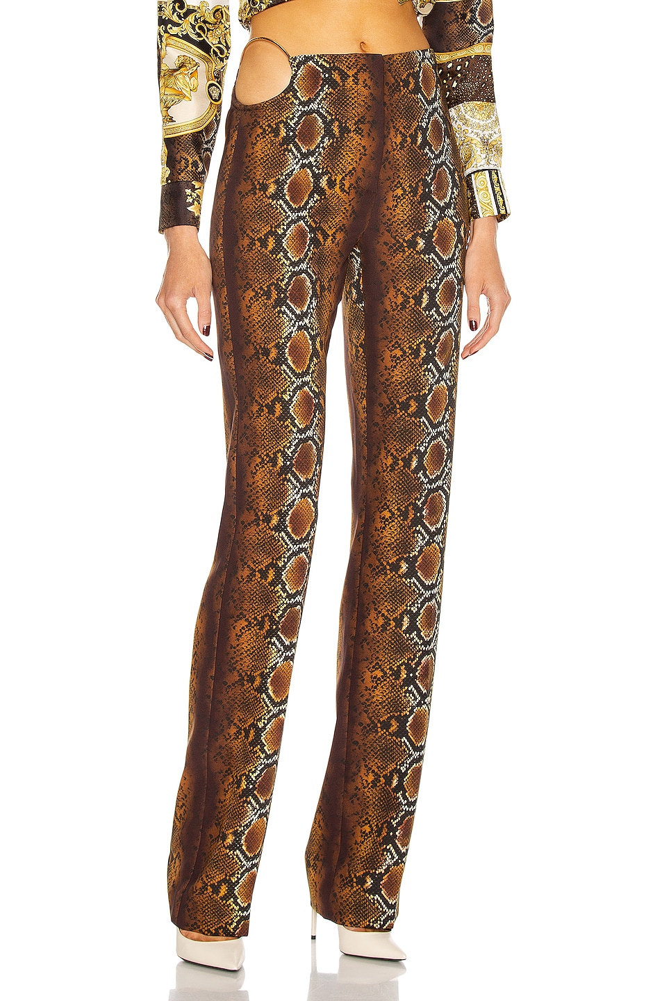Image 1 of VERSACE Straight Pant in Naturale & Stampa