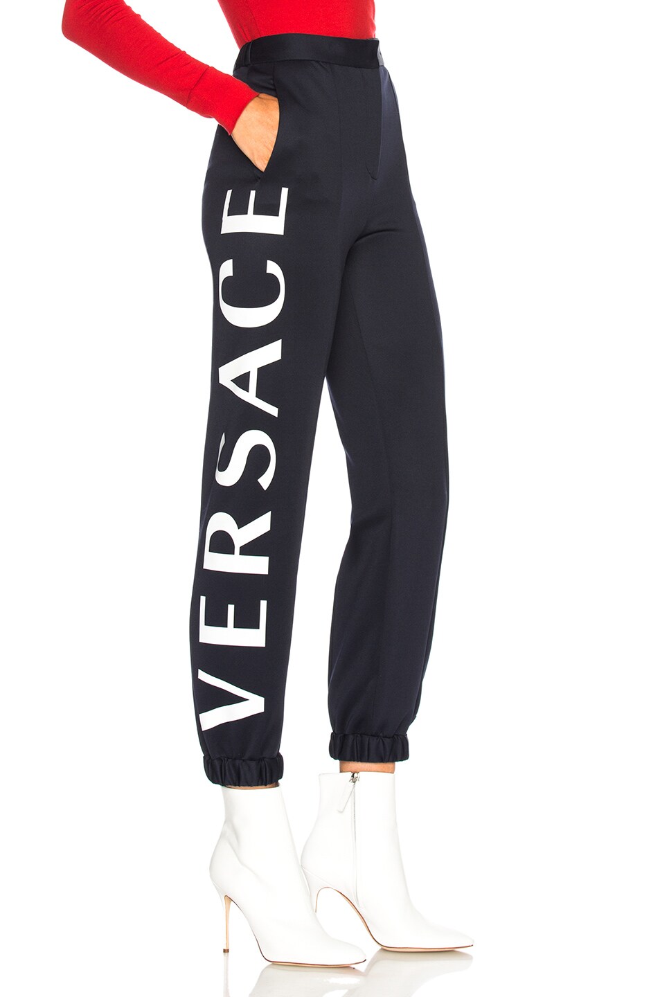 Image 1 of VERSACE Graphic Sweatpants in Dark Blue