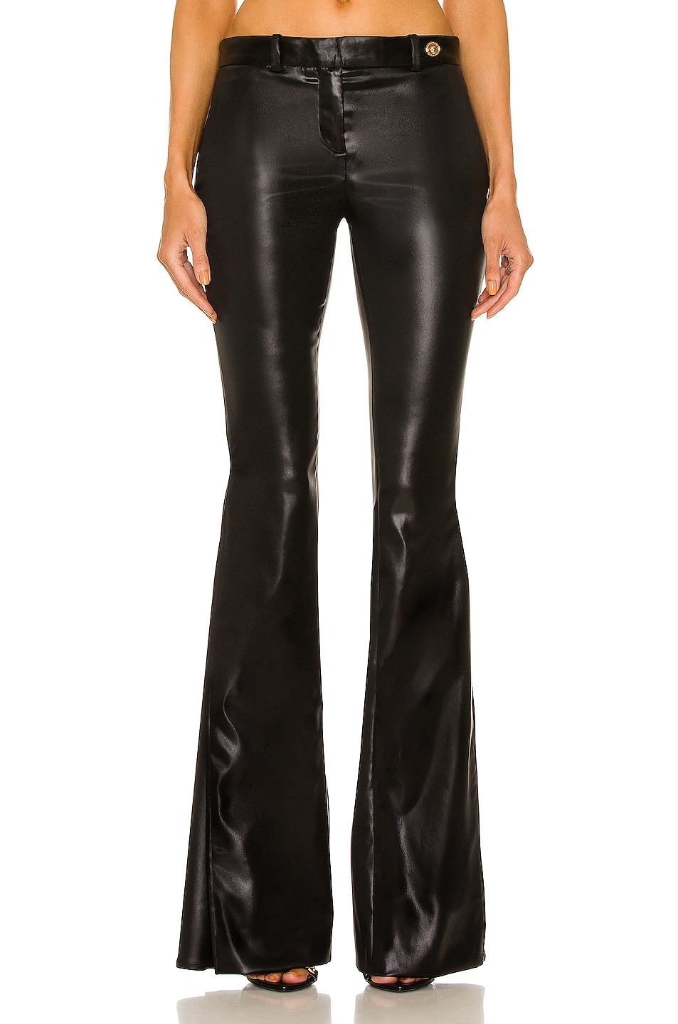 Image 1 of VERSACE Flare Pant in Nero