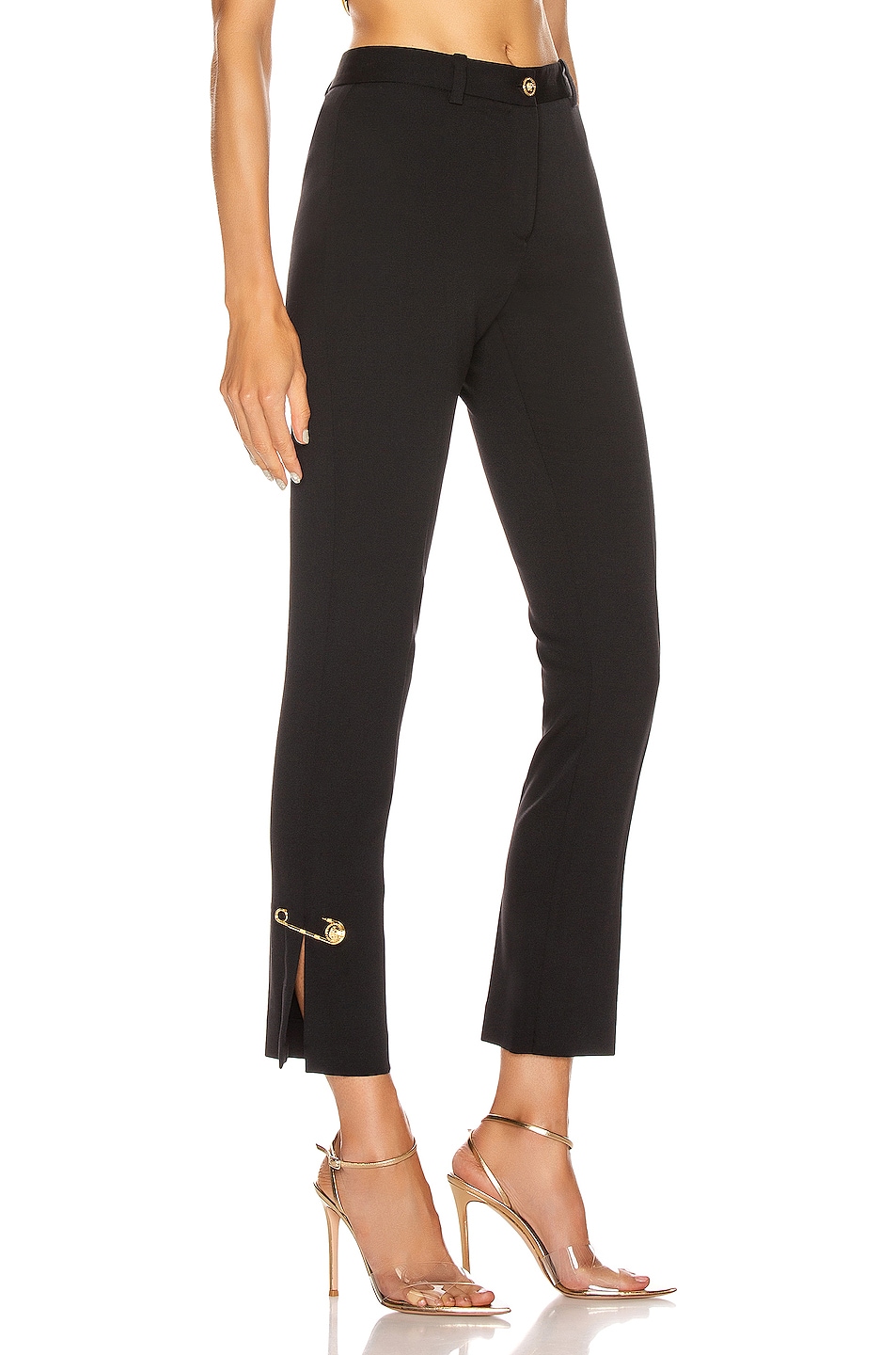 Image 1 of VERSACE Pin Tailored Pant in Black