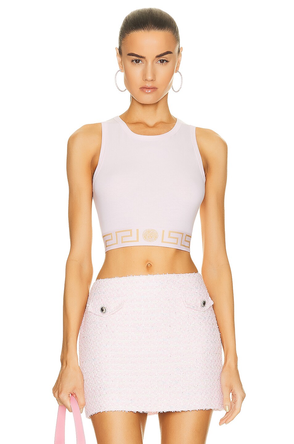 Image 1 of VERSACE Greca Border Bralette Top in Candy
