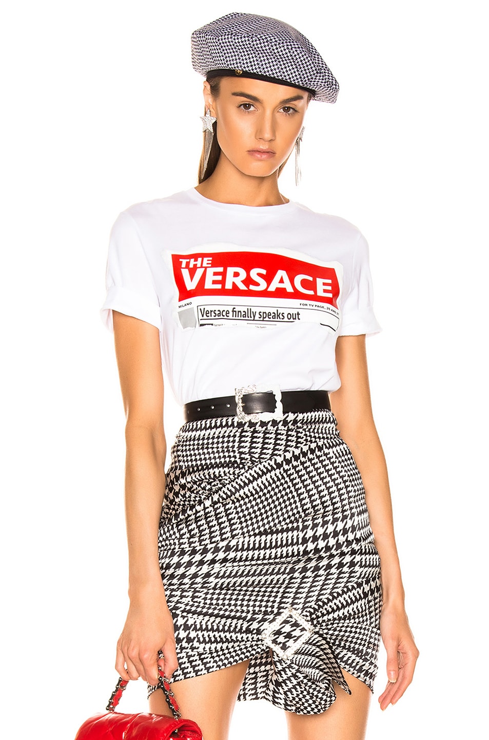 Image 1 of VERSACE Logo Shirt in White Stampa