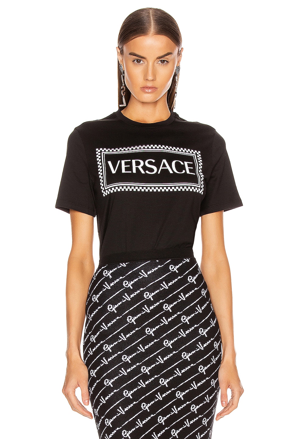 Image 1 of VERSACE Logo T Shirt in Black