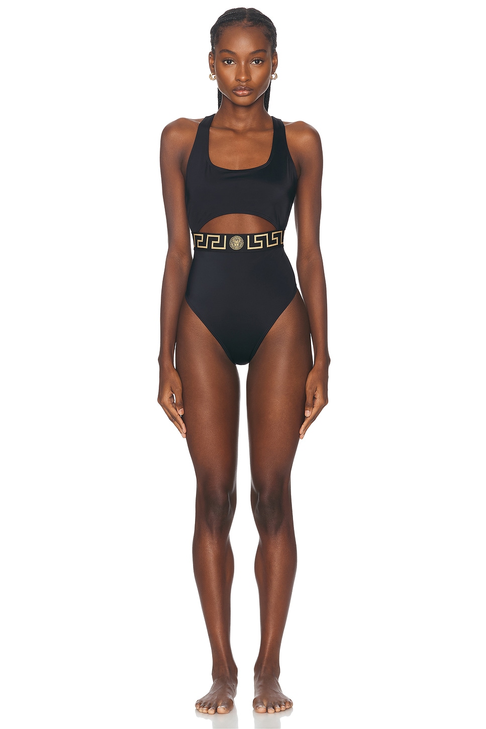 Image 1 of VERSACE One Piece Swimsuit in Black