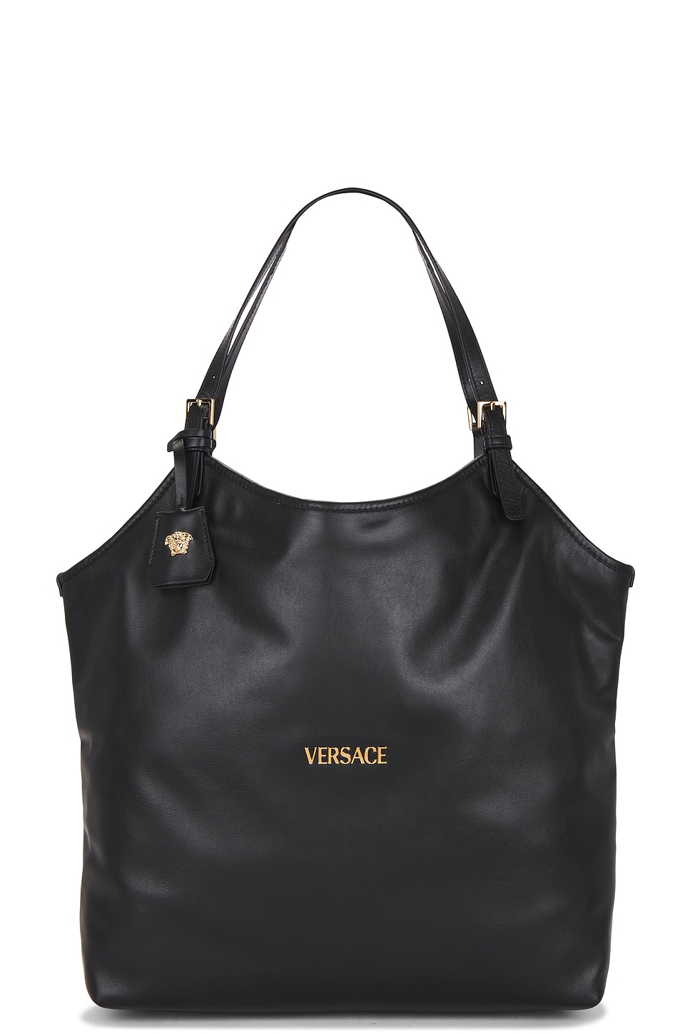 Versace Tote Bag In Black & Gold