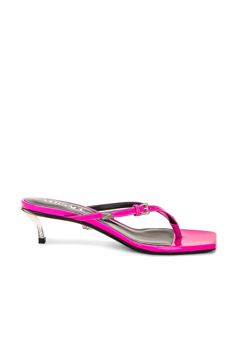 Image 1 of VERSACE Thong Sandal in Hot Pink & Palladium
