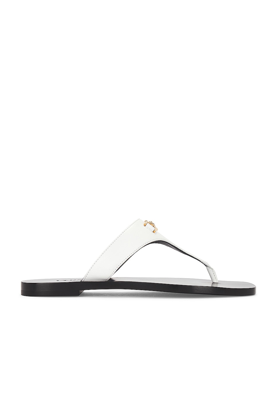 Image 1 of VERSACE Calf Leather Slides in Optical White