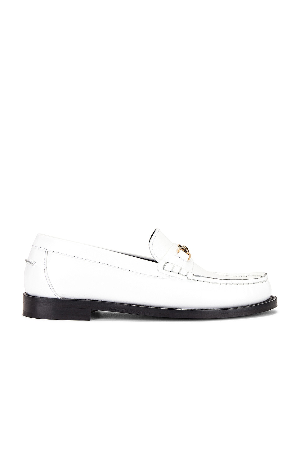 Image 1 of VERSACE Calf Leather Loafers in Optical White