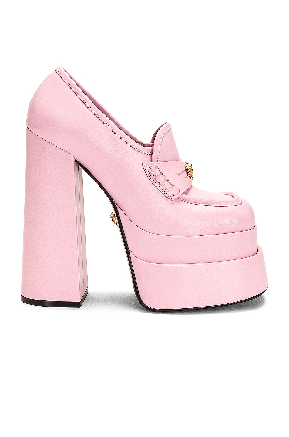 Image 1 of VERSACE Mary Jane Platforms in Candy & Oro