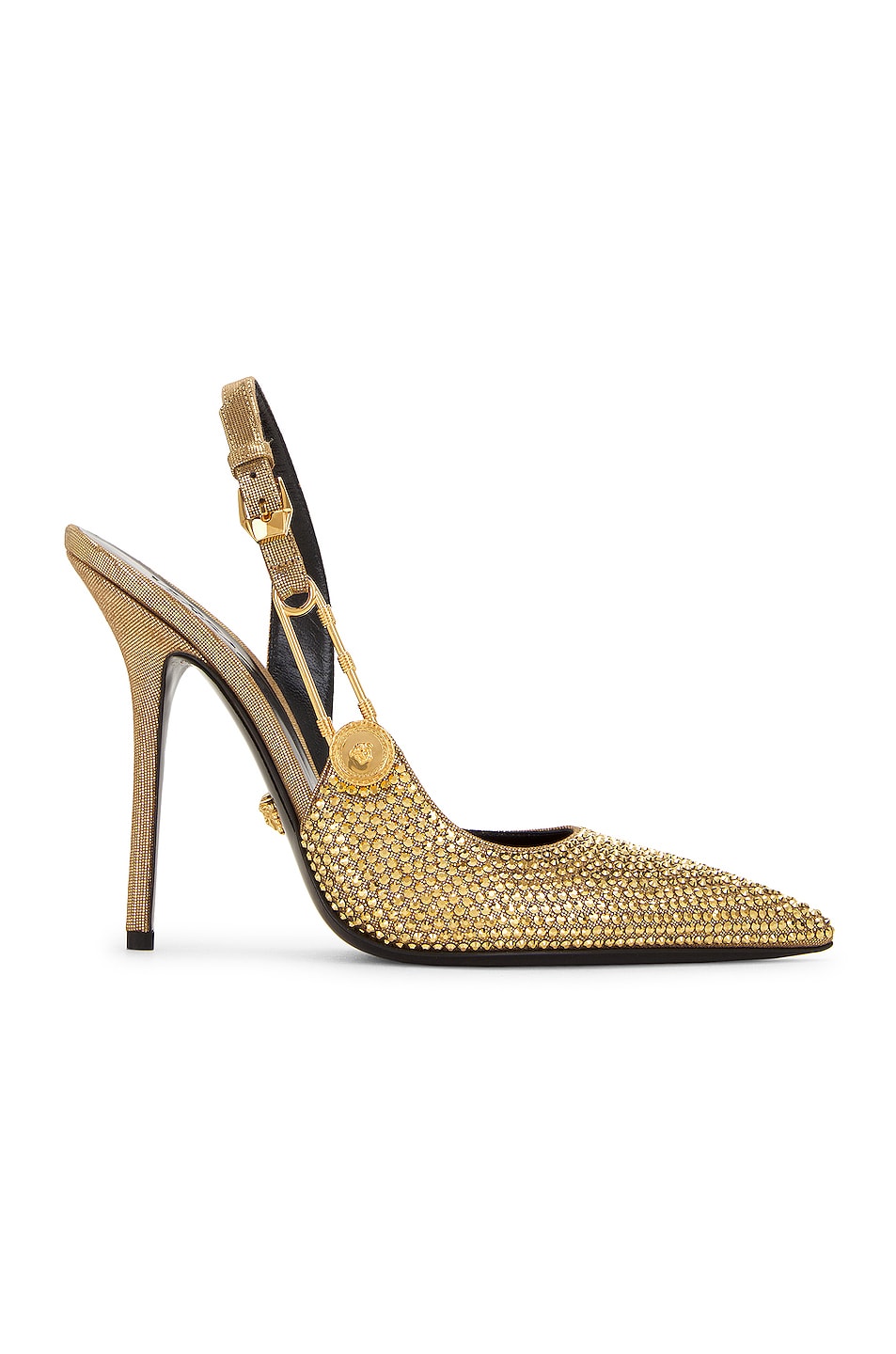 Image 1 of VERSACE Calzature Sling Back Pump in Oro