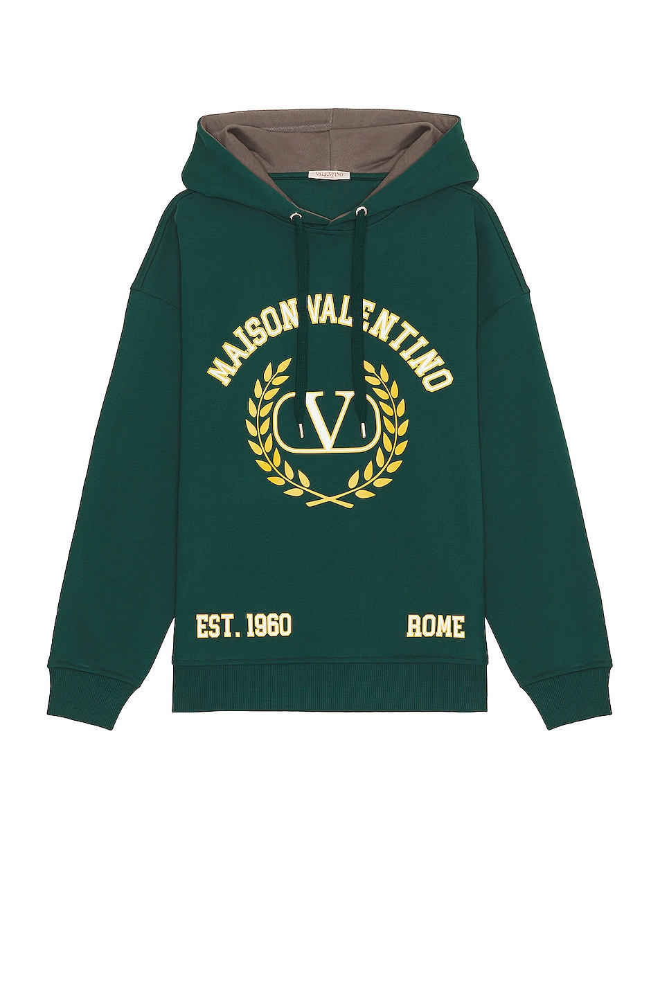 Image 1 of Valentino Felpa Jersey Capp in Verde College & Giallo