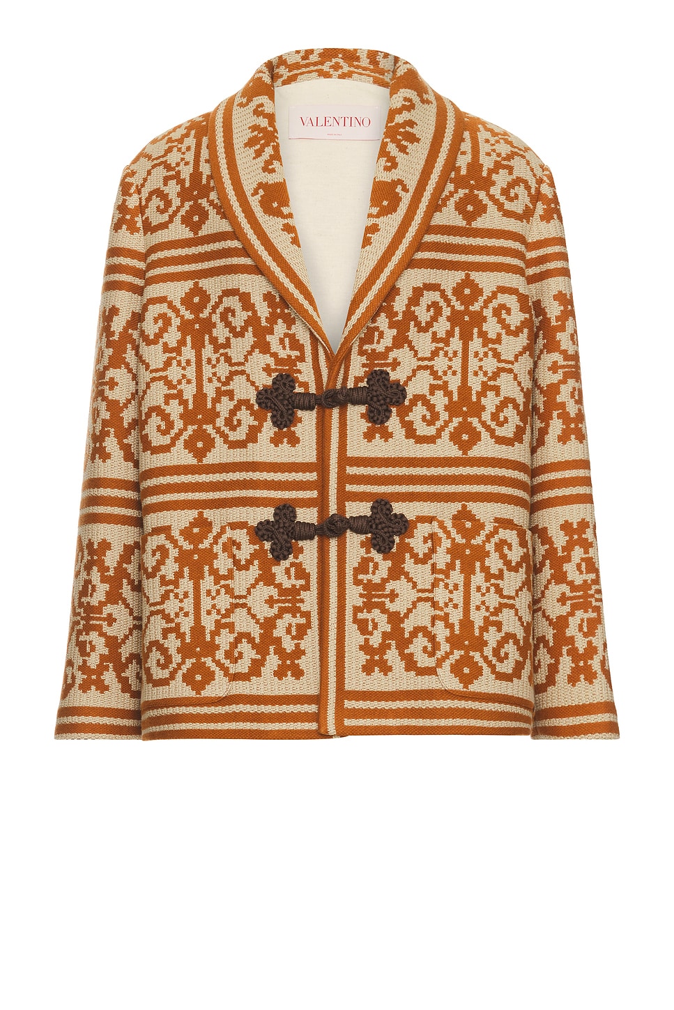 Image 1 of Valentino Shawl Jacket in Brown & Latte