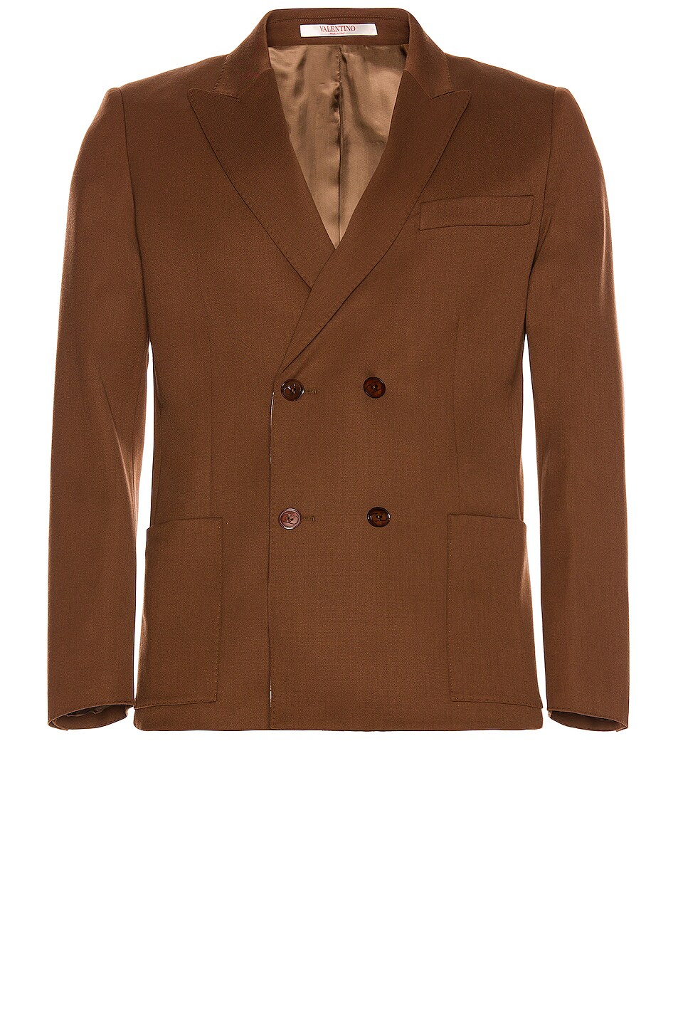Image 1 of Valentino Wool Stretch Jacket in Tobacco