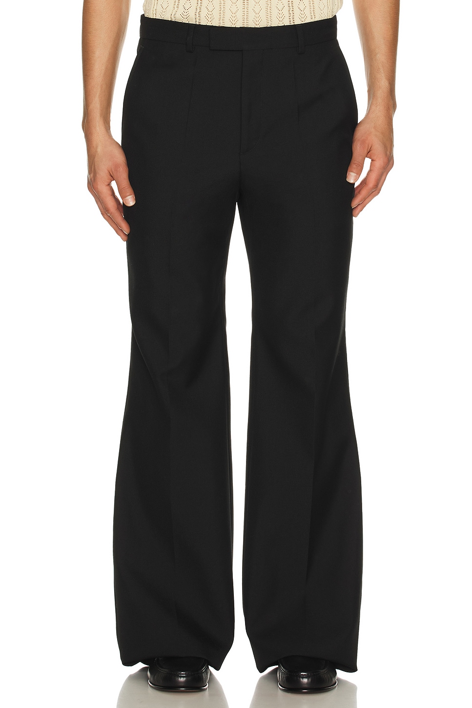 Image 1 of Valentino Diagonal Wool Trouser in Nero