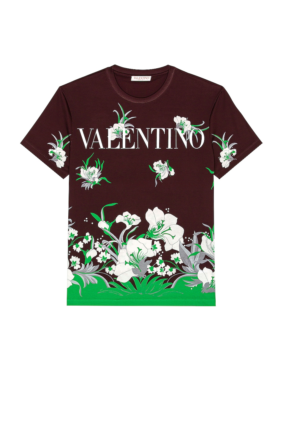 Image 1 of Valentino Crewneck Shirt in Vinaccia, Shock Green & Avorio