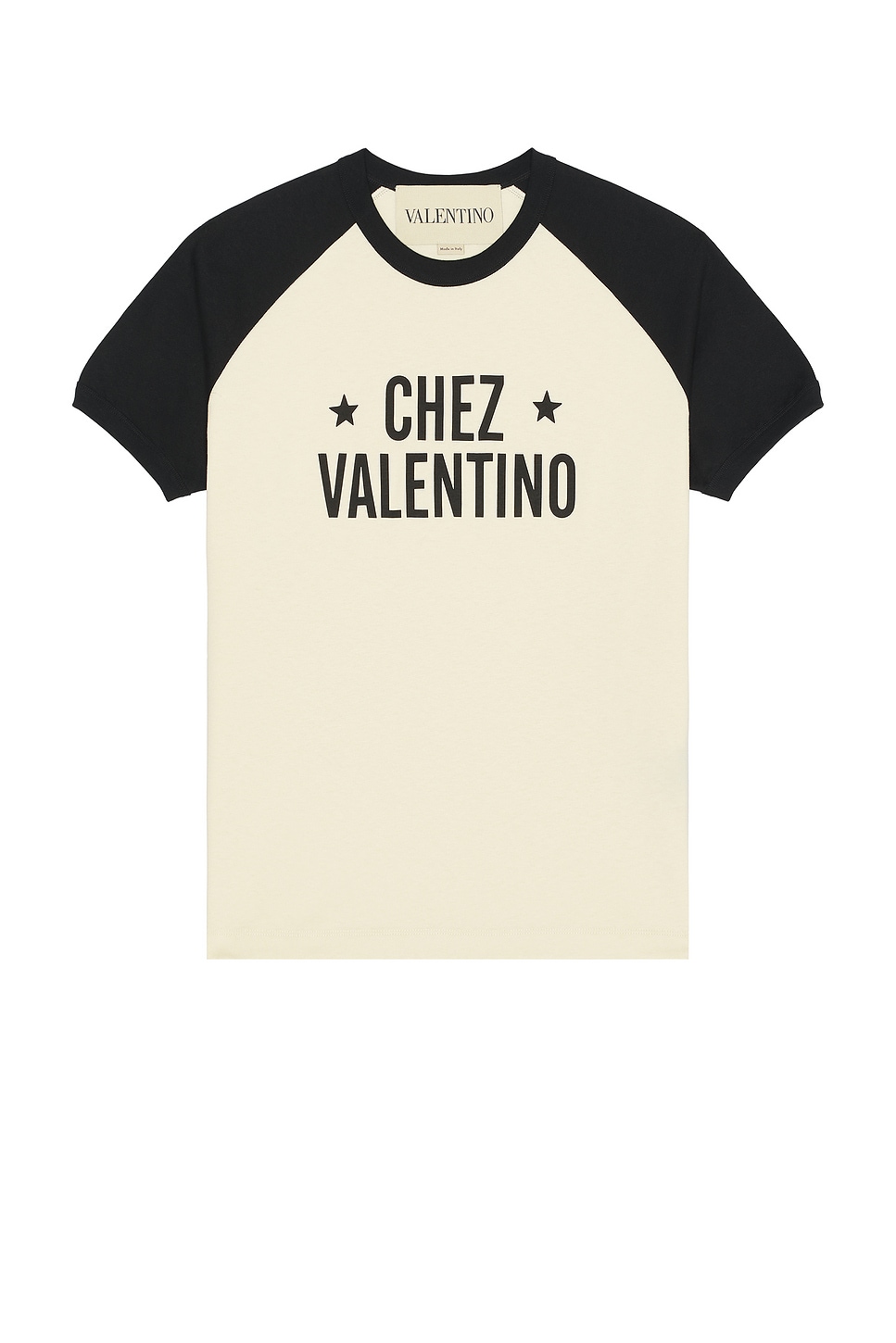 Valentino Sleeve Contrast Graphic Print Crew Neck