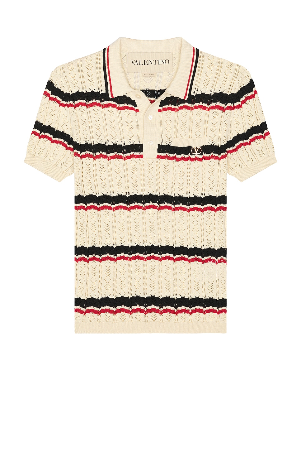 Image 1 of Valentino Shirt in Burro, Nero, & Carminio