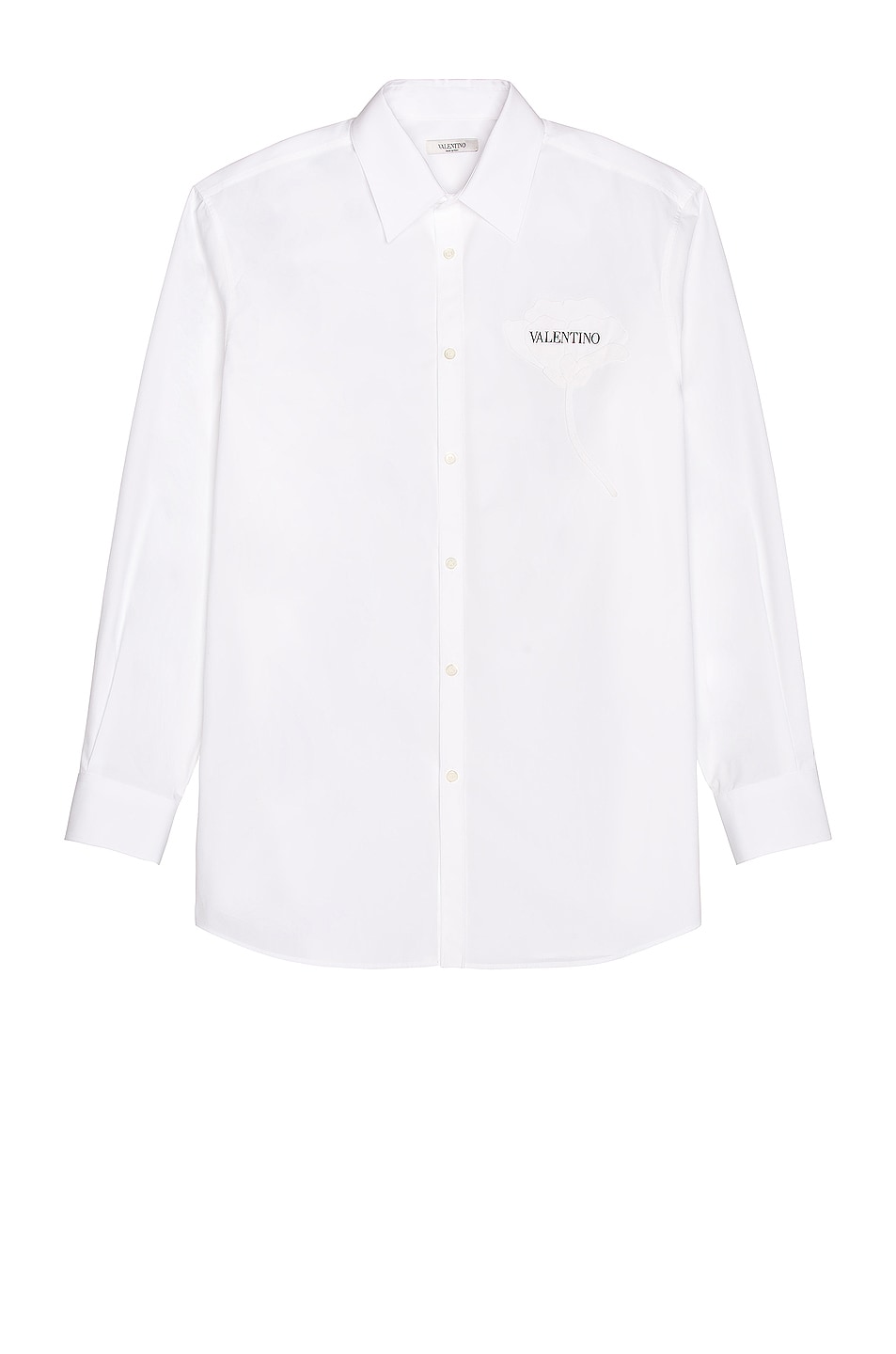 Image 1 of Valentino Long Sleeve Shirt in White & Black