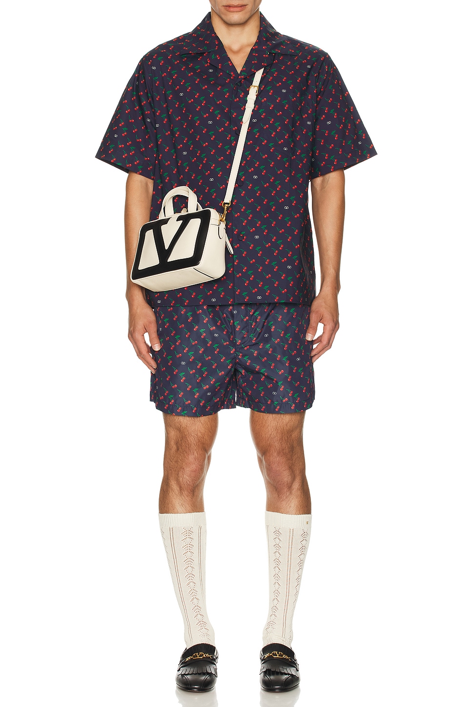 Image 1 of Valentino Cherryfic Swim Short in Blue, Rosso, & Verde