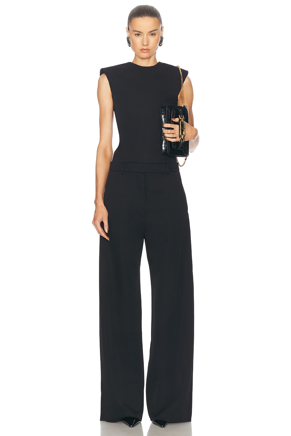 Shop Valentino Solid Jumpsuit In Nero