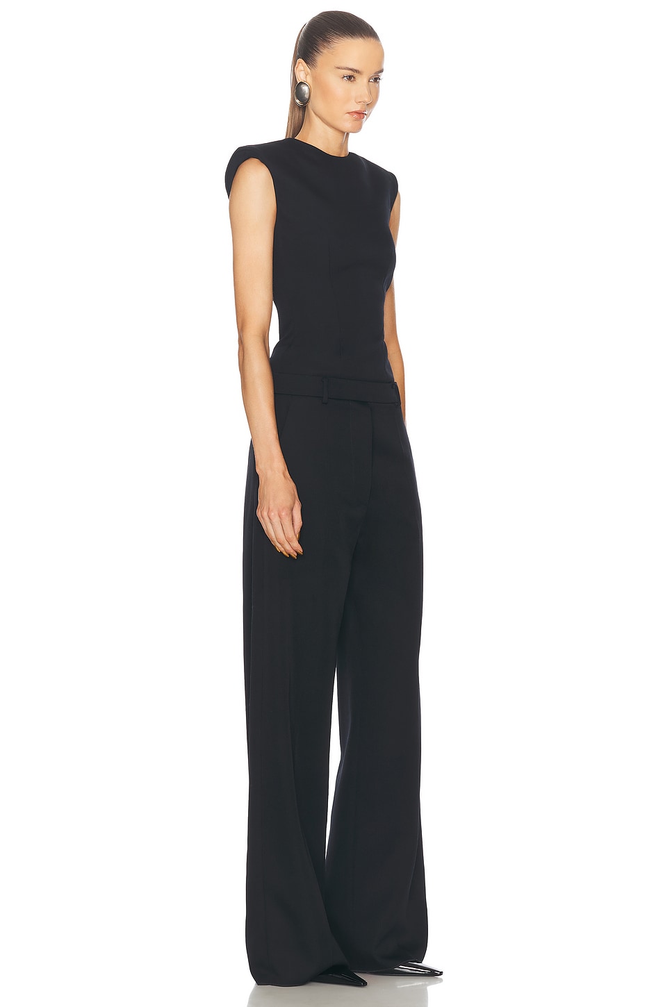 Shop Valentino Solid Jumpsuit In Nero