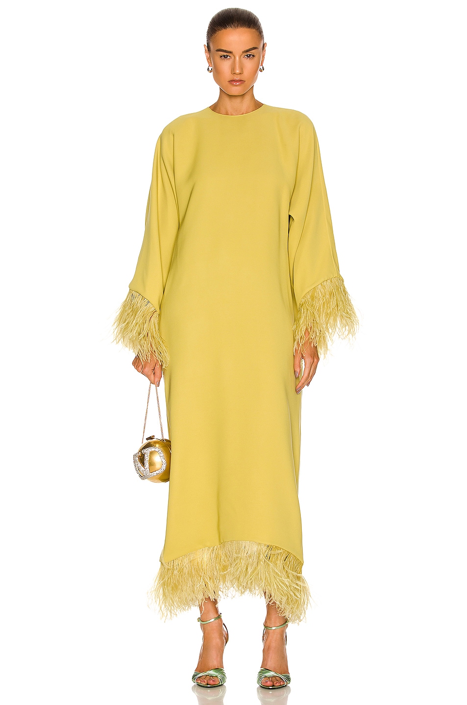 Image 1 of Valentino Feather Dress in Yellow