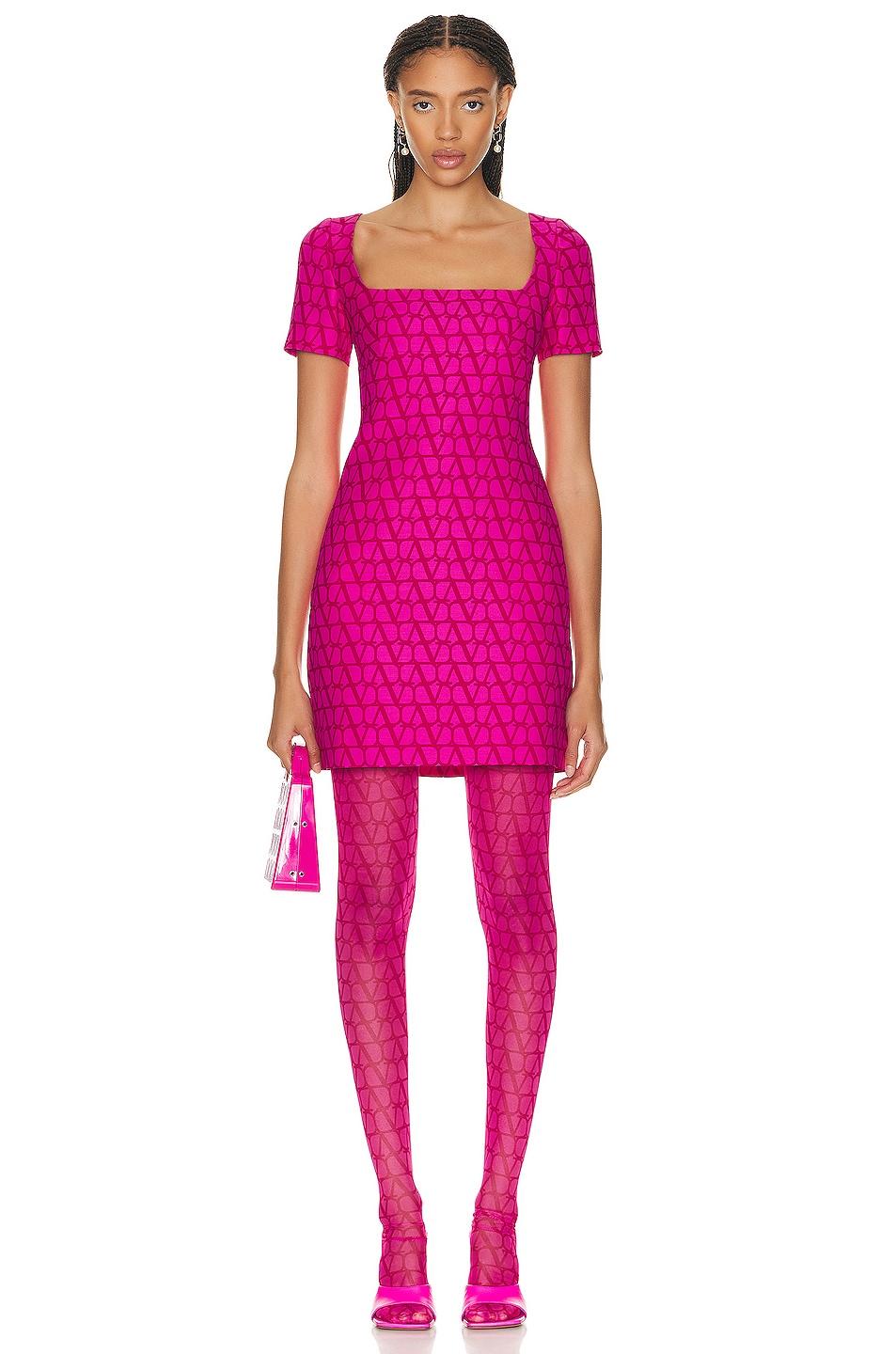 Image 1 of Valentino Iconographe Dress in Pink