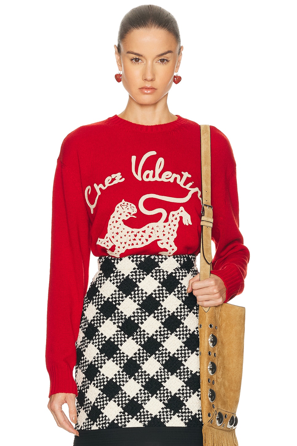 Image 1 of Valentino Embroidered Sweater in Paris & Betulla