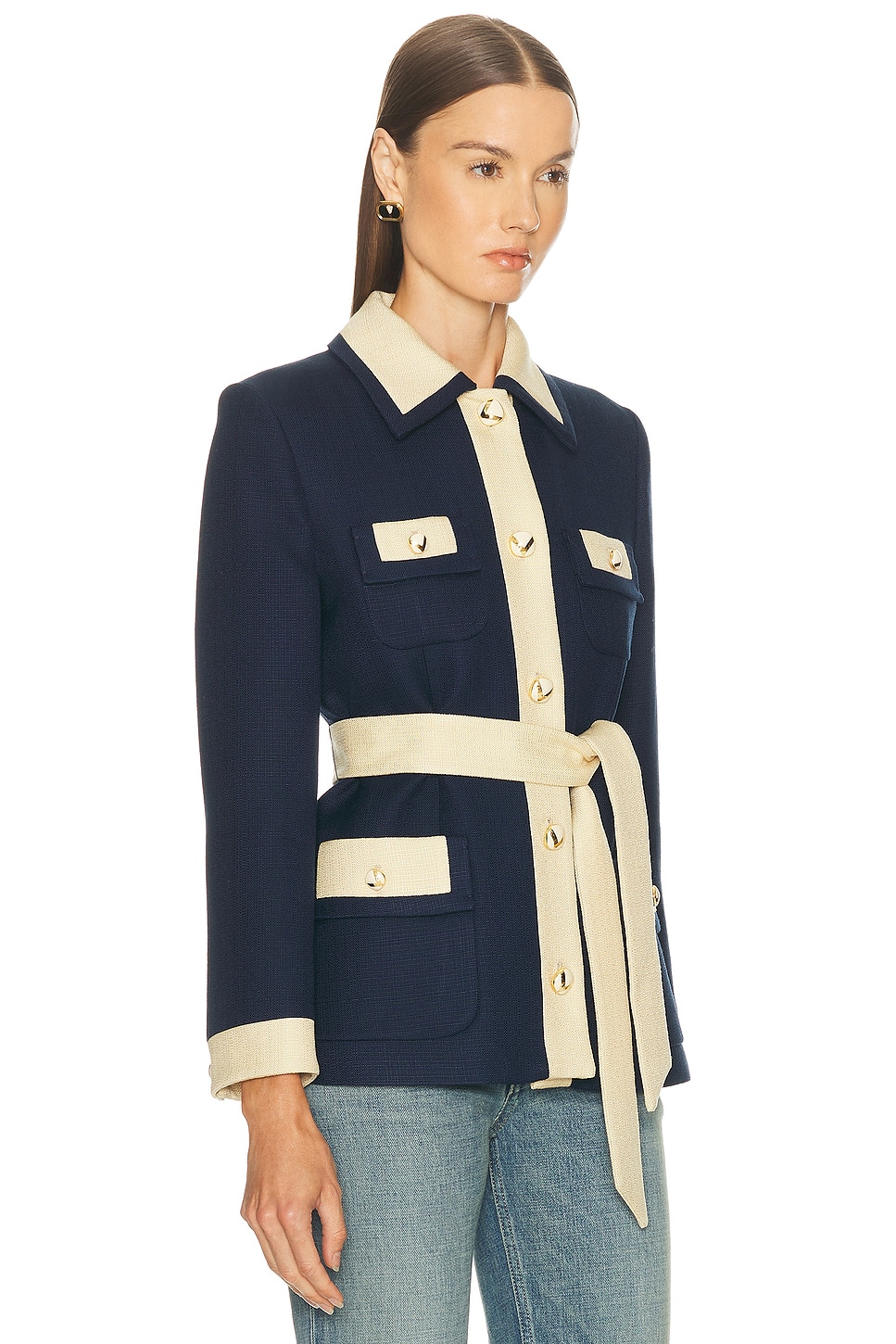 Valentino Caban Jacket In Blue