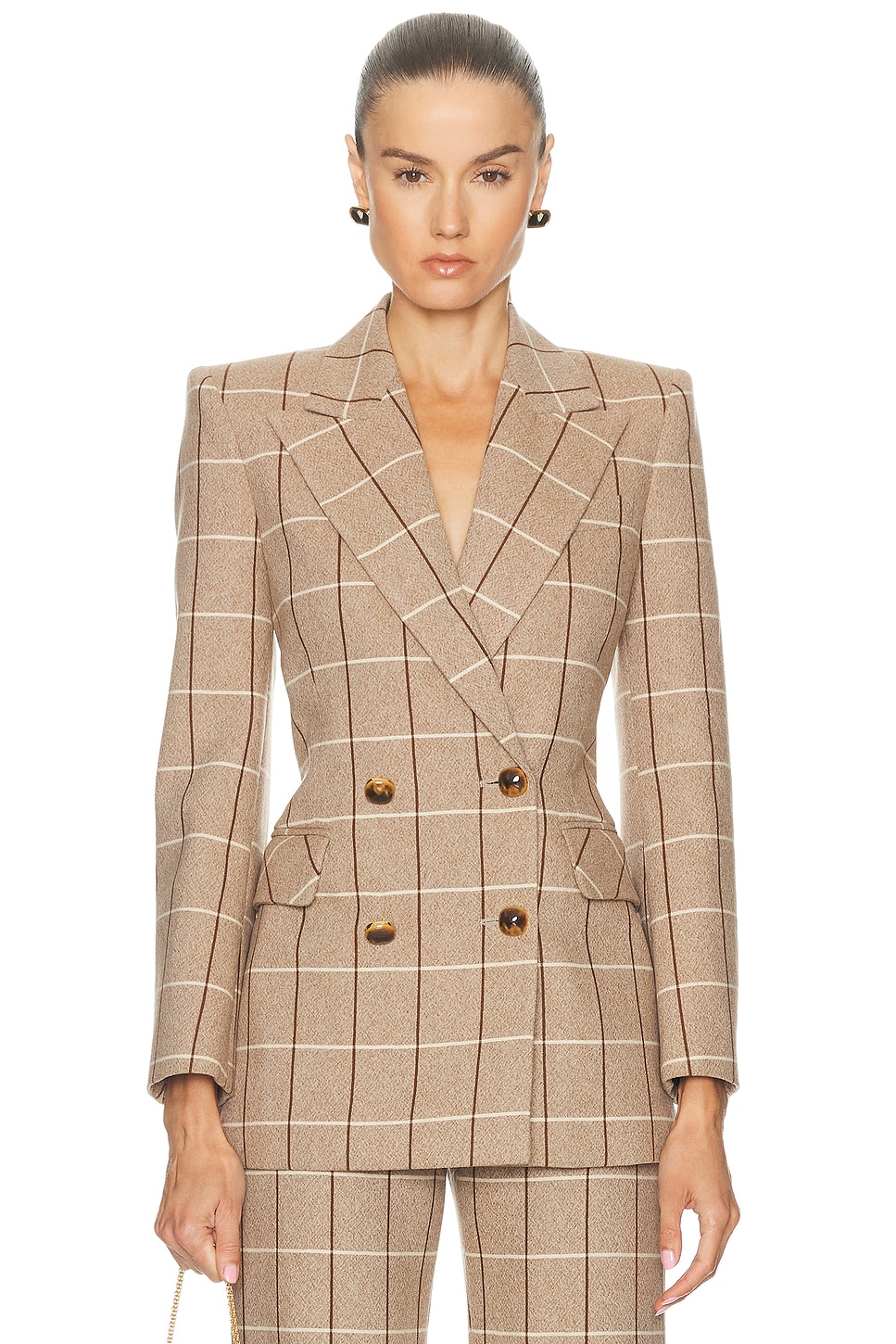 Image 1 of Valentino Finestrato Jacket in Beige, Bordeaux, & Avorio