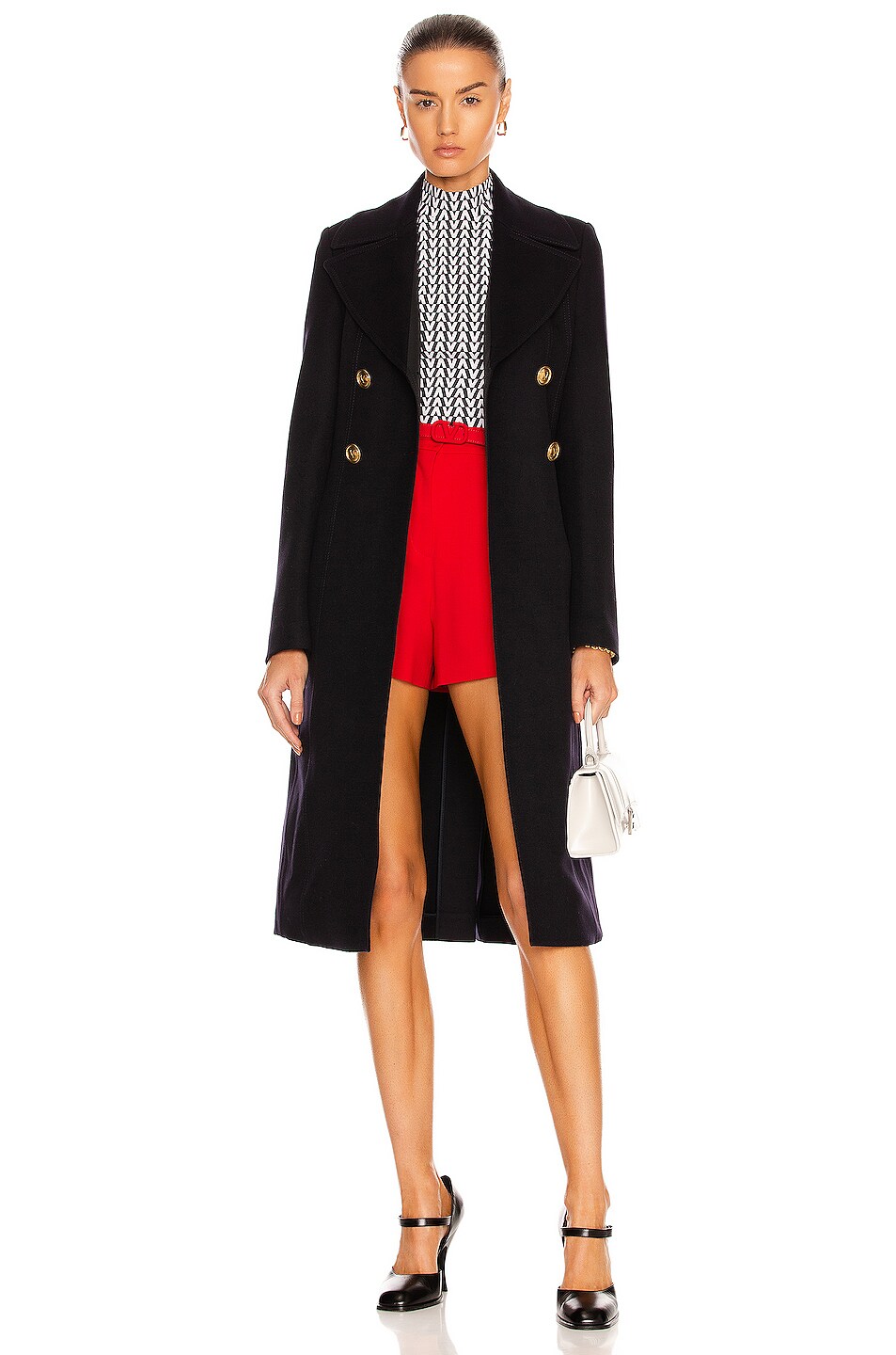 Image 1 of Valentino Wool Coat in Navy
