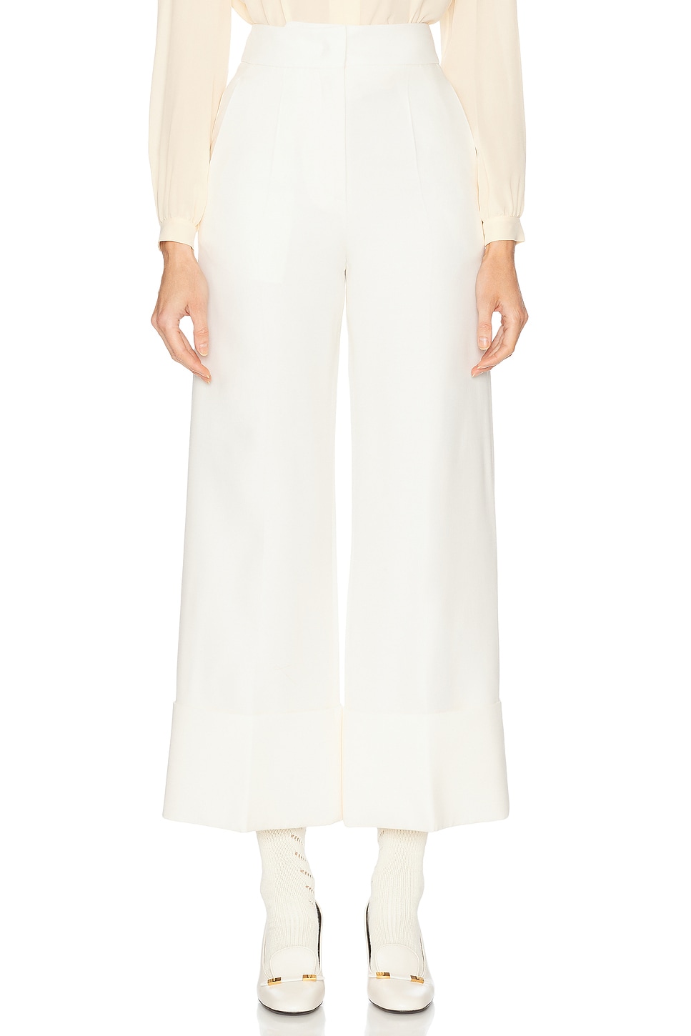 Crepe Couture Pant in White