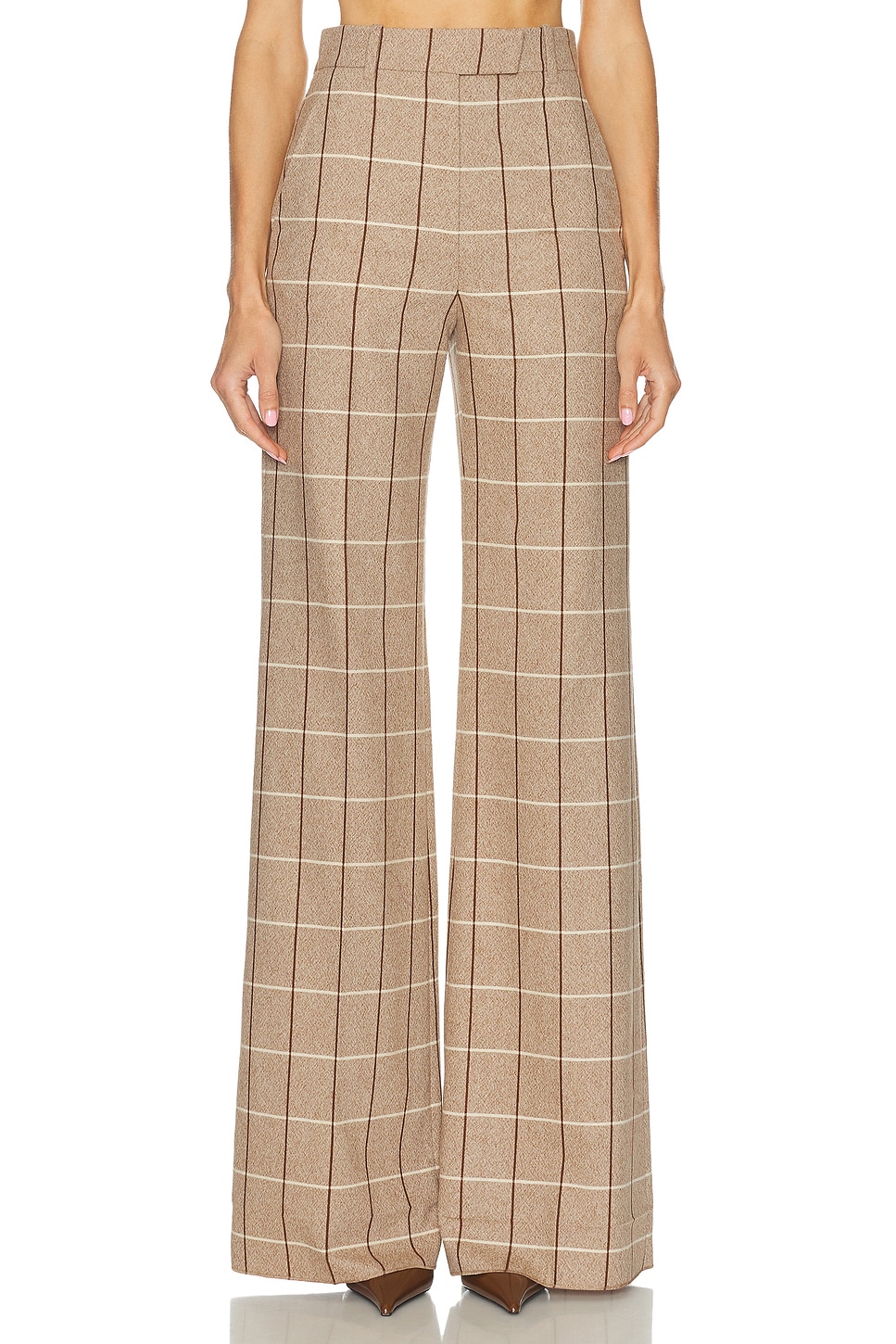 Image 1 of Valentino Finestrato Pant in Beige, Bordeaux, & Avorio