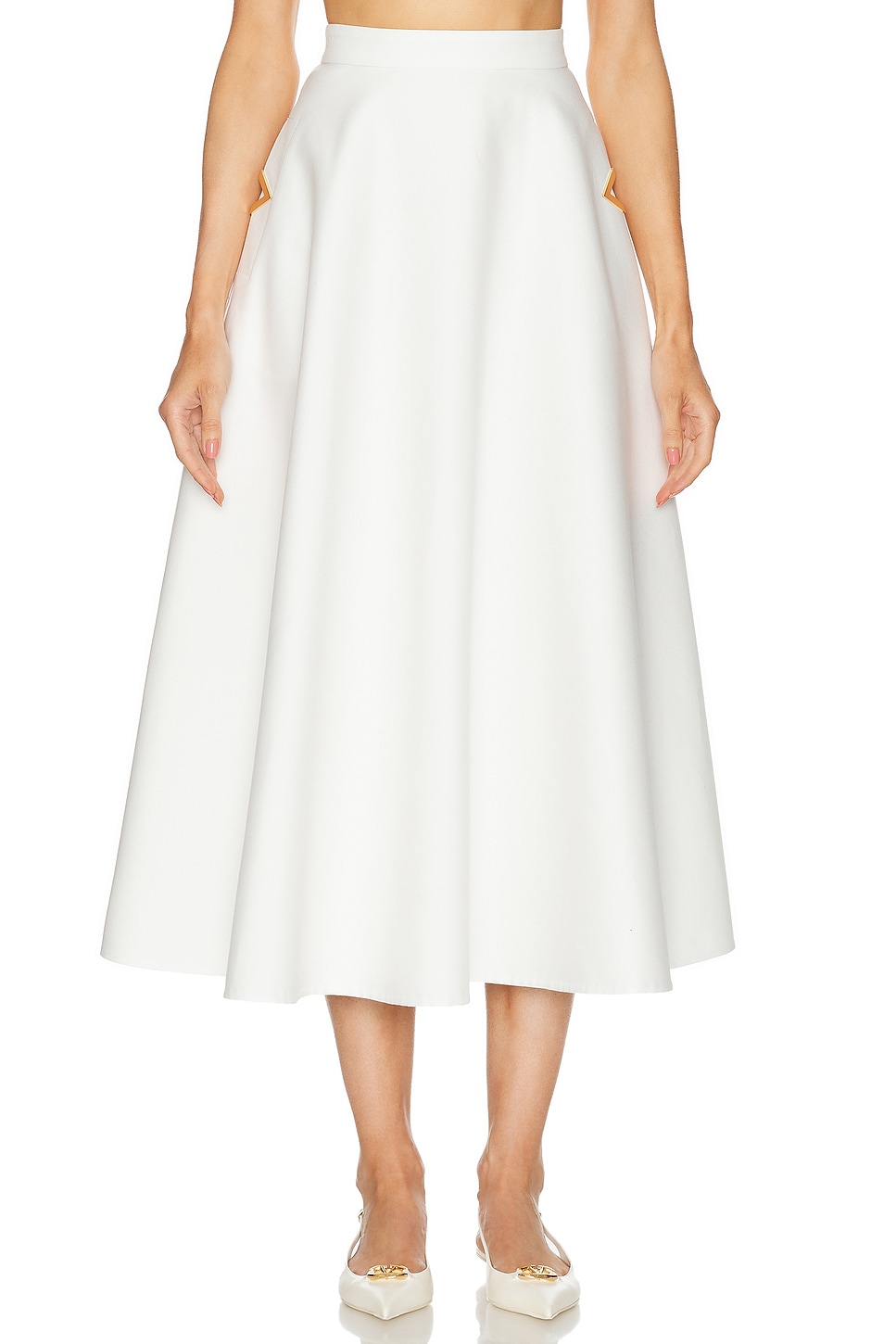 Flared Skirt in White