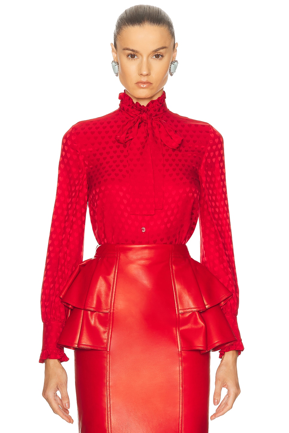La Cour De Coeur Cuori Shirt in Red