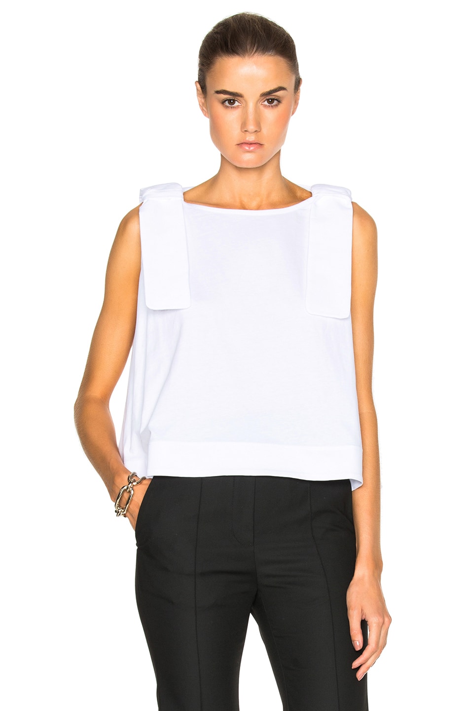 Image 1 of Victoria Victoria Beckham Double Knot Top in White