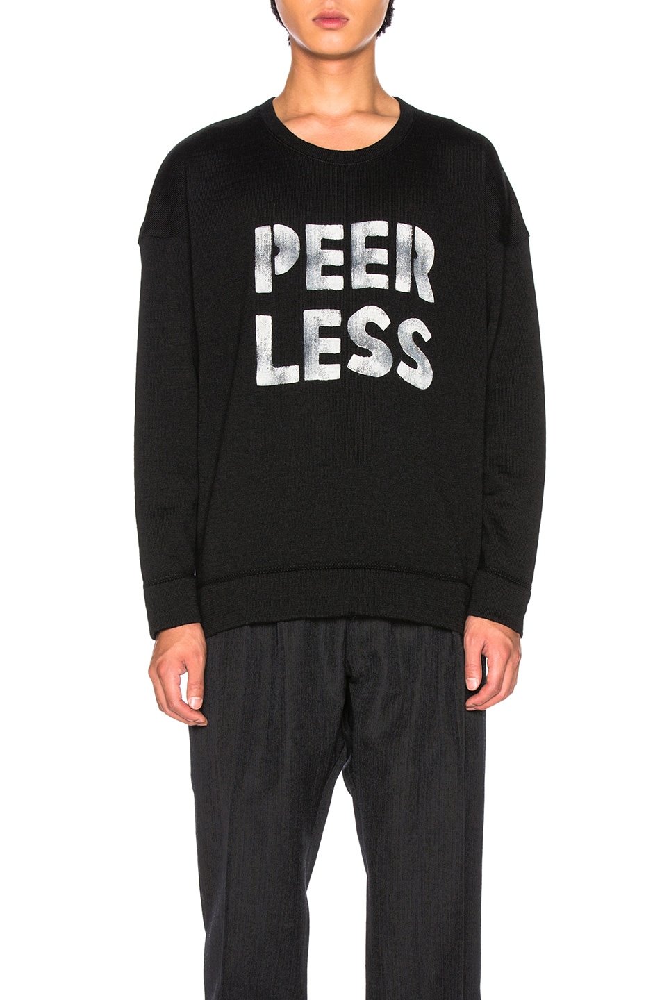 Image 1 of Visvim Jumbo Crewneck Sweater Peerless in Black