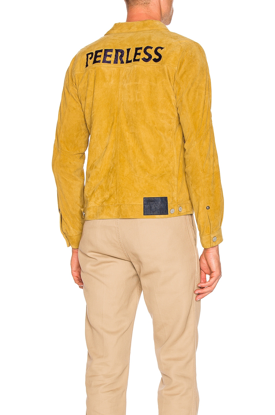 Image 1 of Visvim Peerless Suede Jacket in Yellow