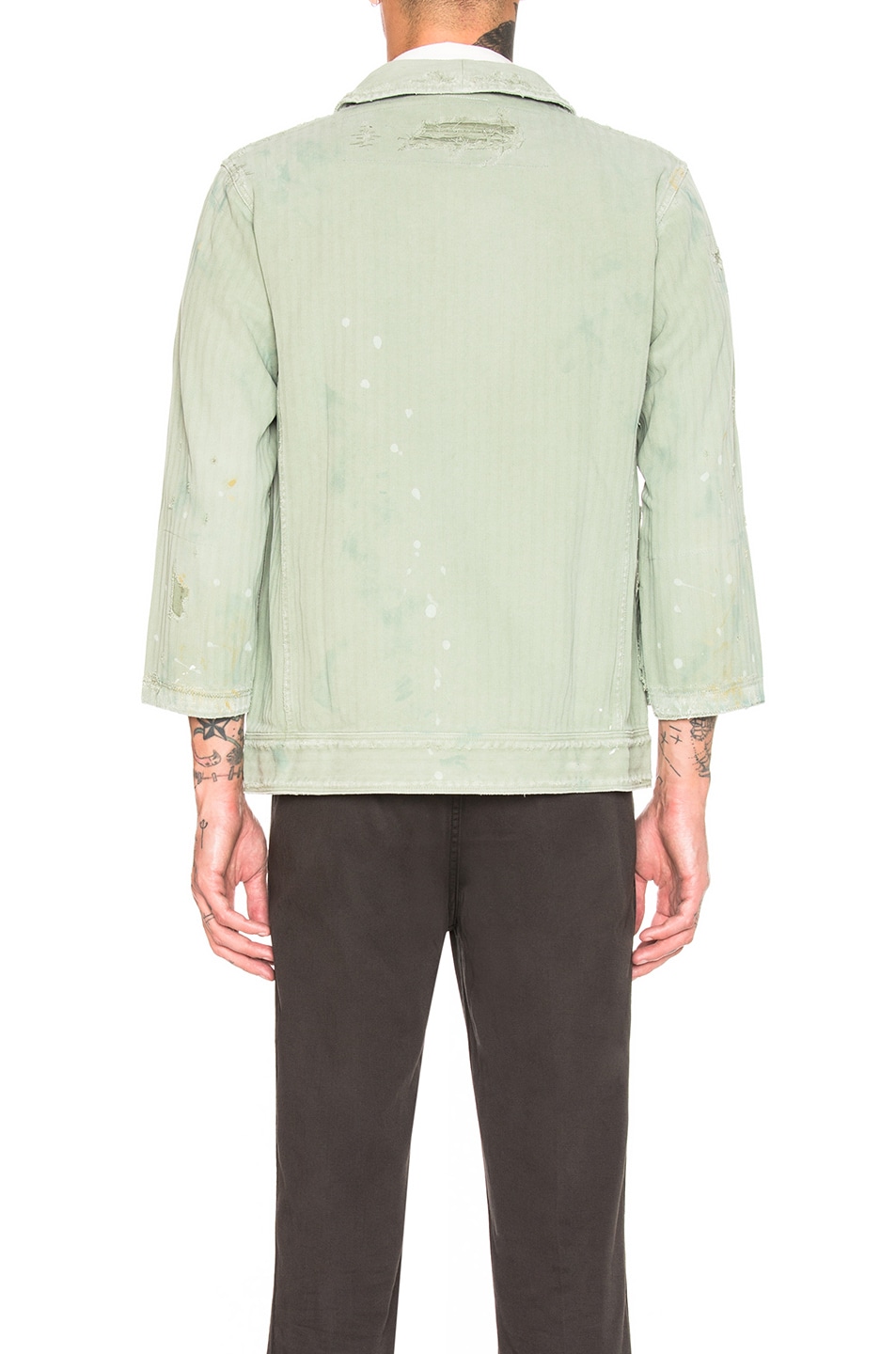 Visvim Benny Crash Jacket in Light Green | FWRD