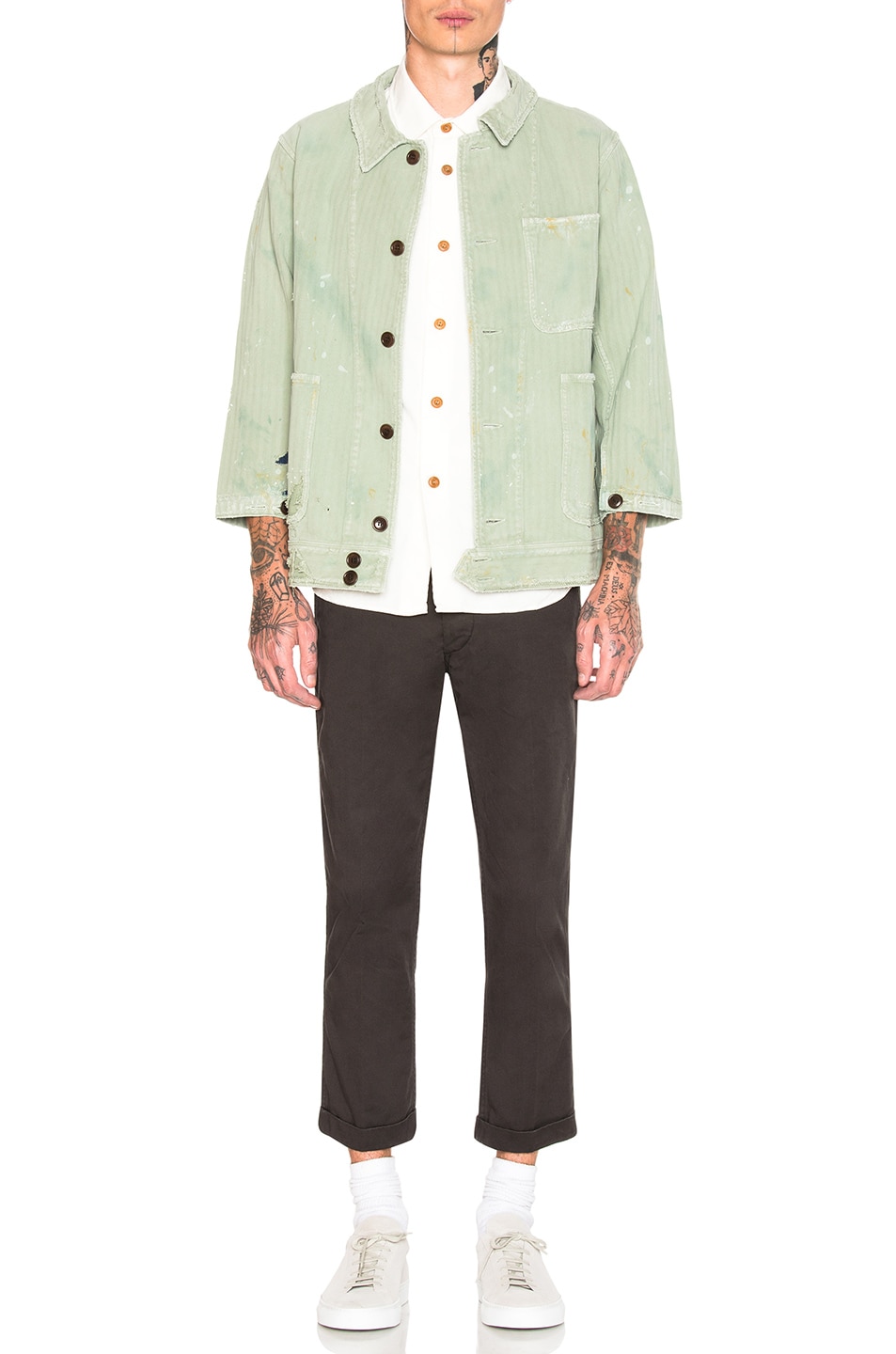 Visvim Benny Crash Jacket in Light Green | FWRD